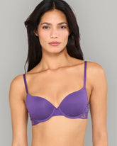 SHIMMER LOGO DEMI BRA – LA SENZA COTTON STYLE PURPLE / 34B